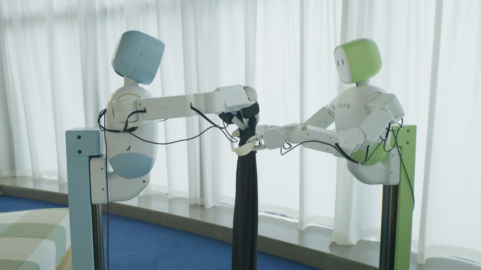 A Zeno robot in a research setting